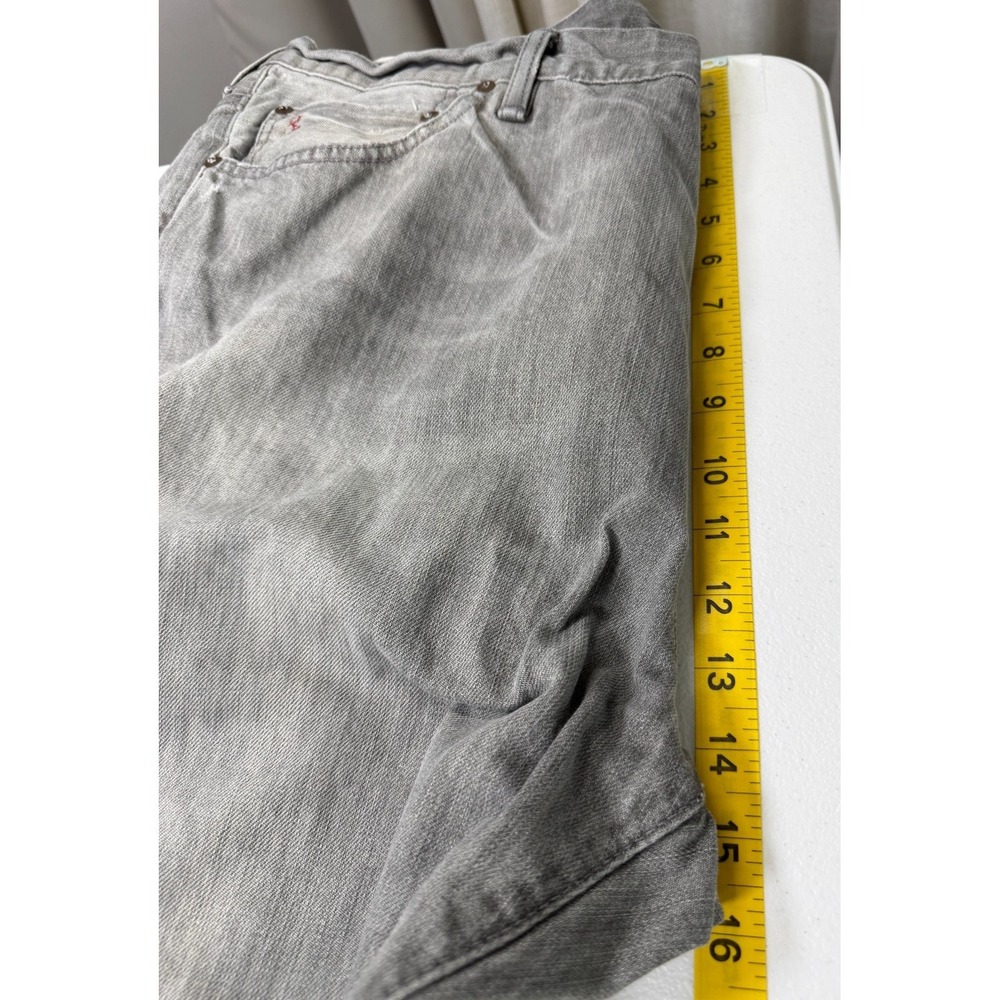 Polo Ralph Lauren Hampton Straight Gray Jeans Mens 44x34 Vintage Y2K Grunge - Picture 5 of 12